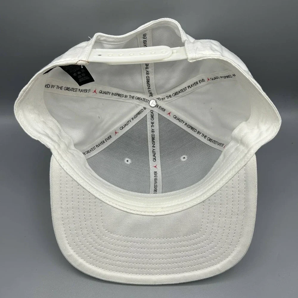 Air Jordan Hat Men White Embroidered Logo‎ Jumpman Nike Pro Snap Back Cap